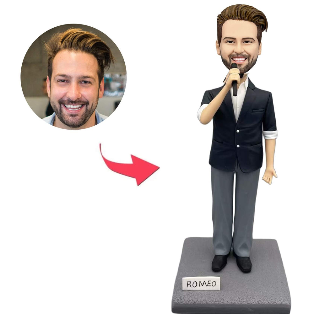 Customized singing bobblehead doll