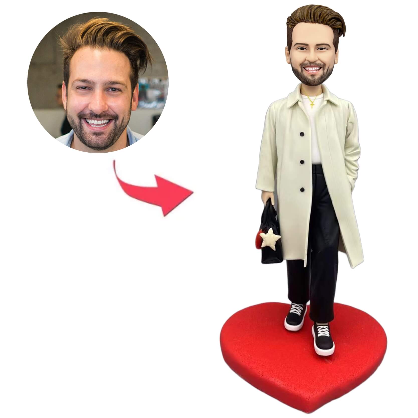 Super cool and handsome bobble head doll